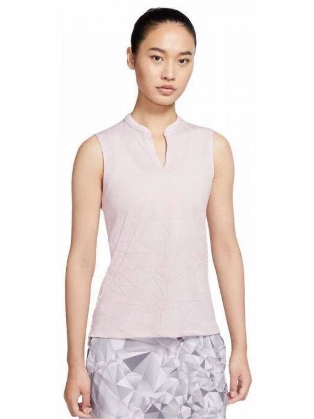 NIKE Women's L Breathe Fairway Sleeveless Golf Polo Light Pink NWT